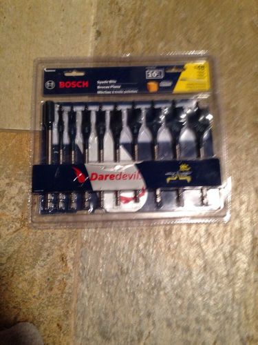 Bosch DSB5010 10-Piece Daredevil Spade Bit Set With Extension Free Shipping!