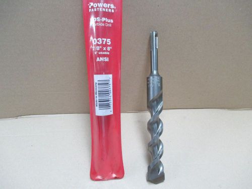 Powers 0375 sds-plus 7/8&#034;  x  8&#034; hammer drill bit neww! lot of 2! for sale