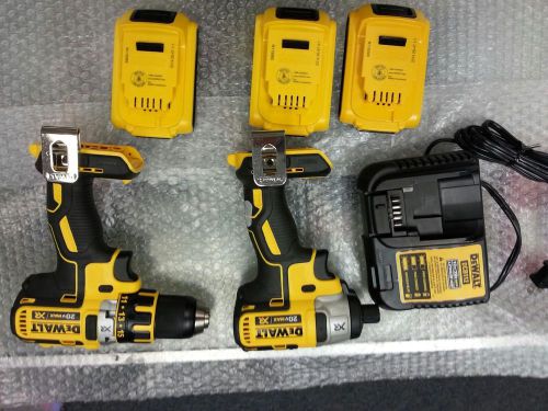 Dewalt DCD 790 Drill, DCF886 Impact Driver, 3 Batteries And Charger. Brand New!