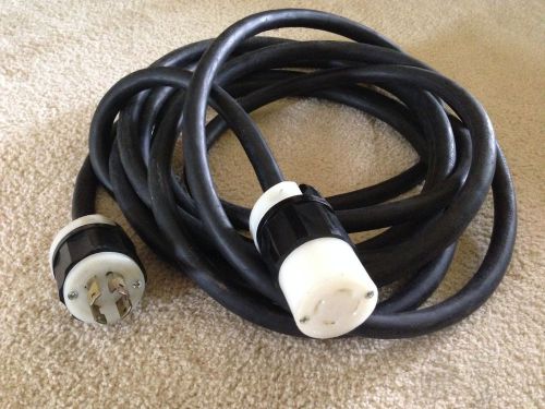 Generator power cord, 25 foot soow 10/4 30 amp with leviton 2711 and 2713 plugs for sale