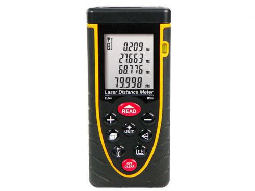 RZ80 80m Digital Laser Distance Meter Tester Range Finder Measure Inch/Feet New
