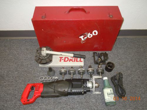 T-drill t-60 copper pipe drill set ridgid complete extracting tee for sale