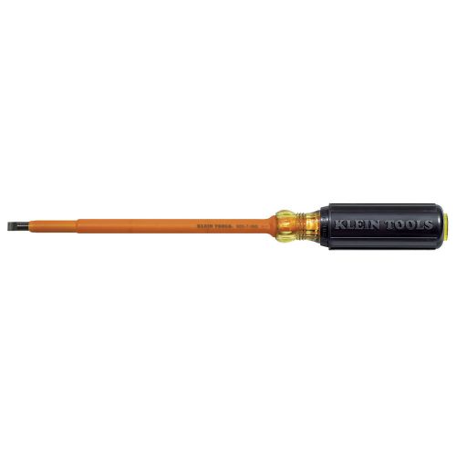 Klein Tools 605-7-INS Insulated 1/4&#039;&#039; Cabinet-Tip - 7&#039;&#039; Round-Shank Screwdriver