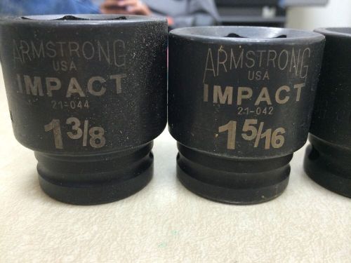 Armstrong 3/4&#034; drive impact socket set for sale