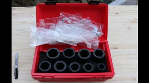 Snap on 3/4 inch drive deep metric impact socket set huge! new 19-38mm for sale