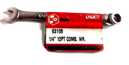 K-d tools 12pt combination forged alloy wrench 1/4&#034; 63108 *made in the usa* kd for sale