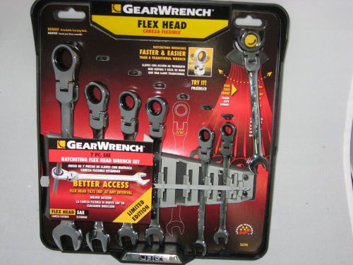 Ratcheting flex head wrench set  (7 pc. sae ) ....by gear wrench  # 35590 for sale
