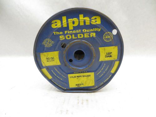 10 Pounds Alpha 50/50 Alloy (.120) Diameter Solid Wire Solder