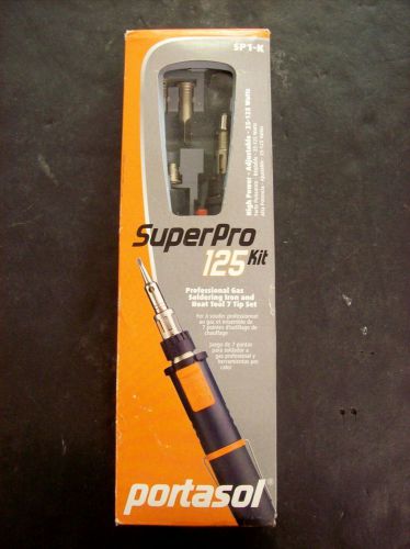 Portasol superpro 125 kit professional gas soldering iron 7 tip set new in box! for sale