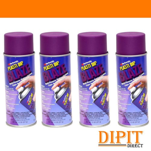 Performix Plasti Dip Blaze Purple 4 Pack Rubber Coating Spray 11oz Aerosol Cans