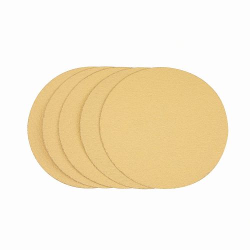 Five 6&#034; 80 Grit PSA Sanding Discs Aluminum oxide Abrasive C-weight Paper Backing