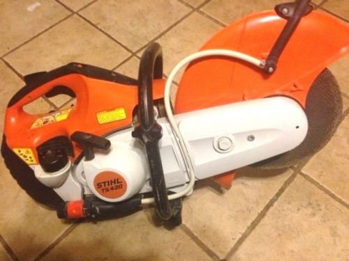 STIHL TS420 14&#034; Concrete Blade Cut-Off Concrete Saw GREAT CONDITION FREE SHIPPIN