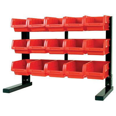 15 bins parts storage rack &amp; trays fastener bins  new for sale