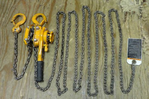 Harrington lb010-20 1 ton mini puller lever chain hoist 20 foot lift 2000 pounds for sale