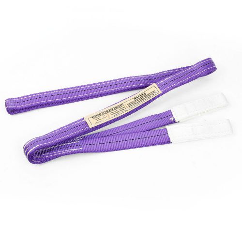 Purple 3 meters length 32mm width eye to eye polyester web lifting strap for sale