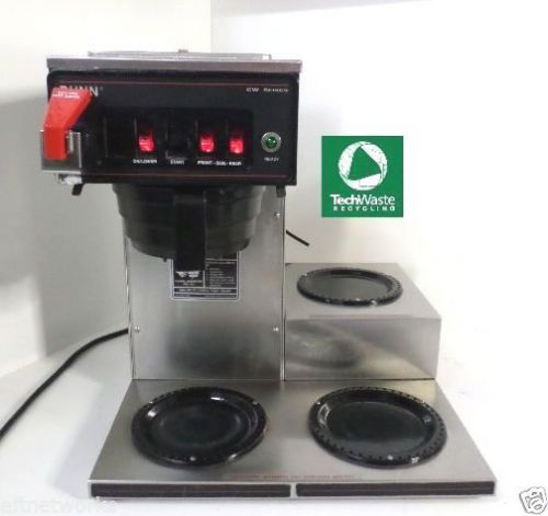 BUNN CWTF15 3 BURNER 12 CUP COMMERCIAL AUTOMATIO COFFEE BREWER MAKER  T3-W
