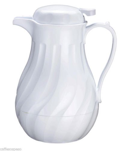 Swirl white thermal coffee server carafe - 42 oz for sale