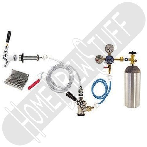 Door mount draft beer kegerator conversion kit single tap sankey co2 &amp; drip tray for sale