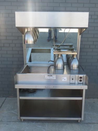 Keating Fryer Dump Station with Heat Lamps model: 30 Inch salting station