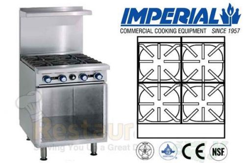 Imperial comm restaurant range 24&#034; w 4 burners base natural gas model ir-4-xb for sale