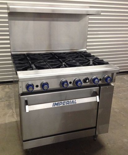36&#034; imperial range 6 gas burners ir-6 #2084 commercial restaurant stove pro mint for sale