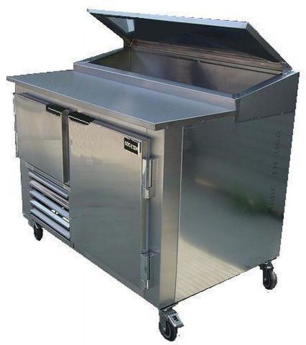 Cooltech 1-1/2 Door Refrigerated Pizza Prep Table S.S Top 48&#034;