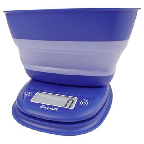 Escali Pop Digital Collapsible Bowl Kitchen Scale Frost Blue