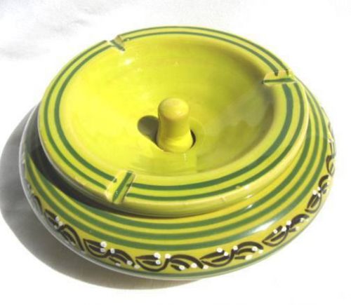 Wind proof ashtrays: large hand painted decorative ceramic home patio decor -new for sale
