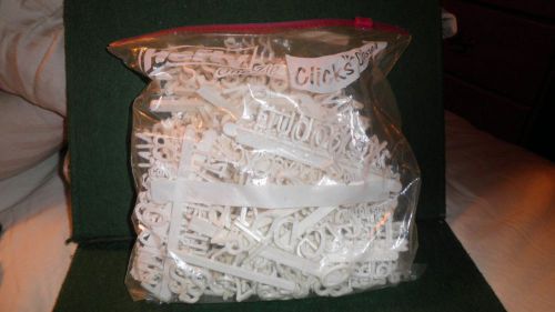1&#034; White Message Menu Board Sign Letters,Numbers &amp; Symbols Misc. bag full
