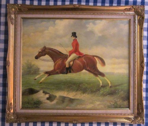 Fox hunt painting original oil Painting on canvas
