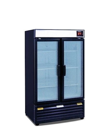 Metalfrio upright refrigerated merchandiser w/2 glass swing door - reb-18 for sale