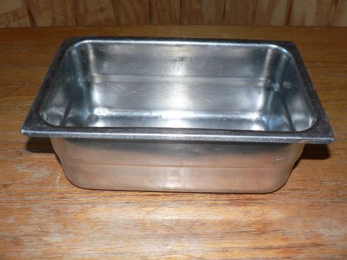 SECO WARE  1/4 sz STAINLESS STEEL OffsetShoulder Buffet Steam Table Pan 4&#034; Deep