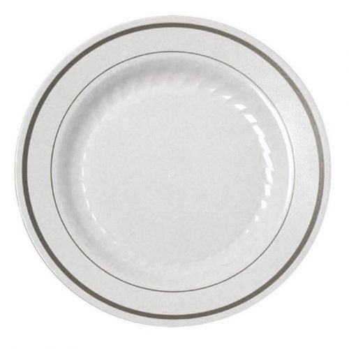 10.25&#034; &amp; 7.5&#034; WHITE PREMIUM HEAVY PLASTIC PLATE( 48 PER BOX ) PARTIES/WEDDINGS