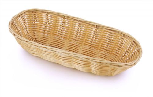 New Star Polypropylene Oblong Hand Woven Fast Food Baskets, 9-Inch by 4.25-Inch