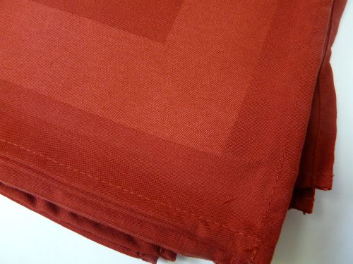2 dozen each 20” x 20” satin band linen 100% polyester table napkins. red color for sale