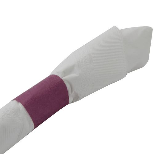 NAPKIN BANDS BURGUNDY (500) FREE SHIPPING USA ONLY