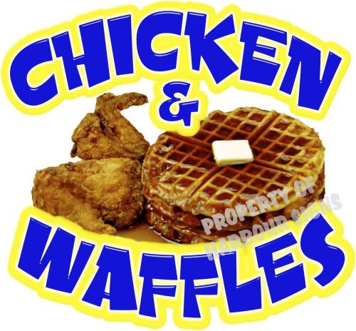 Chicken &amp; Waffles Decal 24&#034; Restaurant Concession Food Truck  Vinyl Sign Sticker