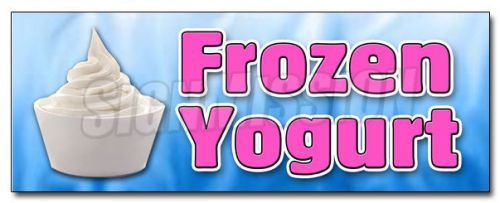 24&#034; FROZEN YOGURT DECAL sticker yoghurt self soft serve homemade toppings