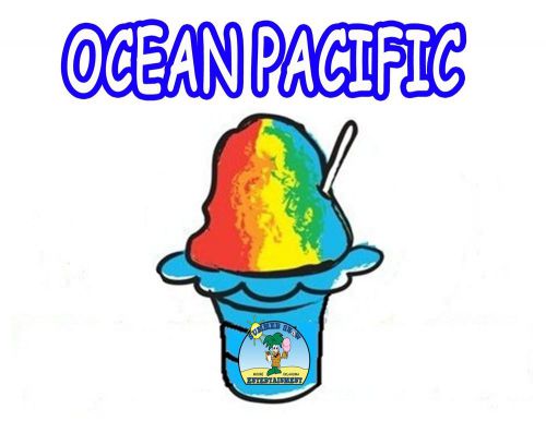 OCEAN PACIFIC SYRUP MIX Snow CONE/SHAVED ICE Flavor GALLON CONCENTRATE #1FLAVOR