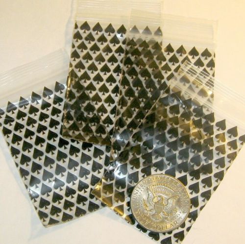 1000 Baggies 2 x 3 in. Spades  2030 Apple brand reclosable mini ziplock bags