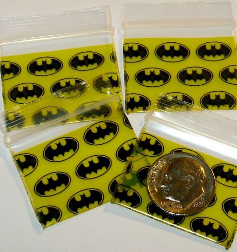 200 Mini Ziplock Bags  Batman 1.25 x 1&#034; Apple reclosable  Baggies 12510