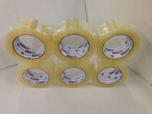 6 Rolls 2&#034; X 109.3YD CLEAR PACKING BOX TAPE 2.10 Mil New