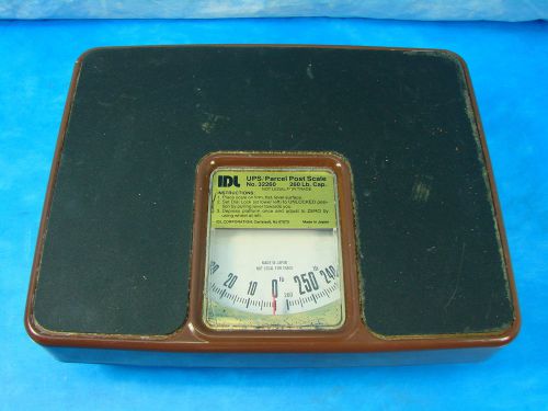 Rare vtg ups/parcel post scale no.32260 brown black 260lb capacity working for sale