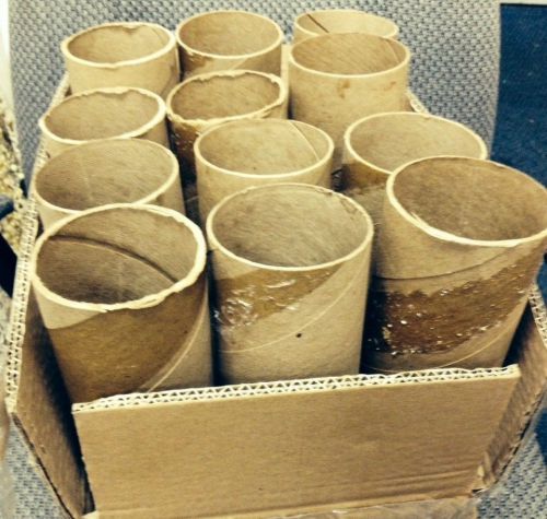 Lot of 12 Kraft Cardboard Tubes Hobby Crafts Mailing Storage 3&#034; Round Tube