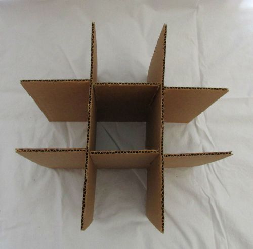5 - corrugated divider/partition- 3.5&#034;x3.5&#034; cells - fits11.5&#034;x11.5&#034;x8.5&#034;h box for sale