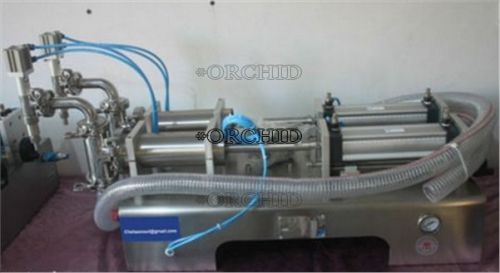 New two nozzle pneumatic liquid filling machine 100-1000ml for liquid\ juice for sale