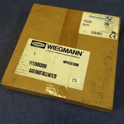New wiegmann pfannenberg wpfa25bk 11135002050 exhaust grill and filter black nib for sale