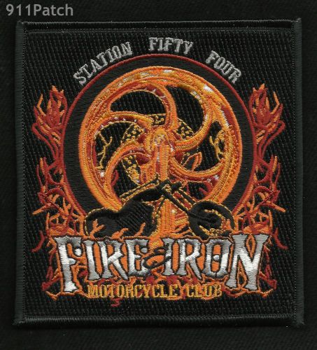 Wichita, KS - Station 54 FIRE &amp; IRON Motorcycle Club FIREFIGHTER Patch Fire Dept