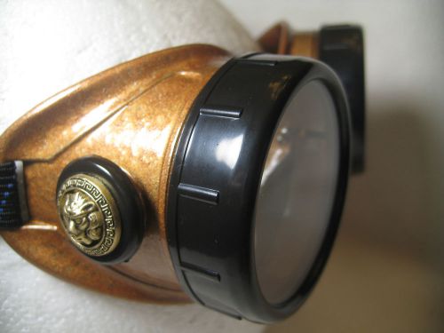Lot of 2 pro steampunk safety goggles copper retro wild west chemist lab gear for sale