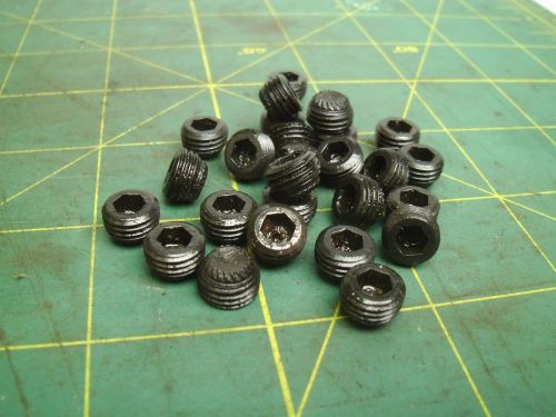 (25) 3/8-24 x 1/4 socket set screws knurled grip cup point #57716 for sale